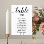 Cartões de Gráfico de Casamento Elegante<br><div class="desc">Direcione aos seus convidados a mesa adequada com estes cartões elegantes. Personalize o número da tabela e o nome do convidado. Parte da coleção Alejandra.</div>