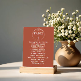 Cartões de Gráfico de Mesa de Casamento das Flores