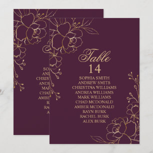 Cartões de Gráfico de Sentados para Flores Dourada