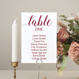 Cartões de Gráficos de Casamento Burgundy Elegante