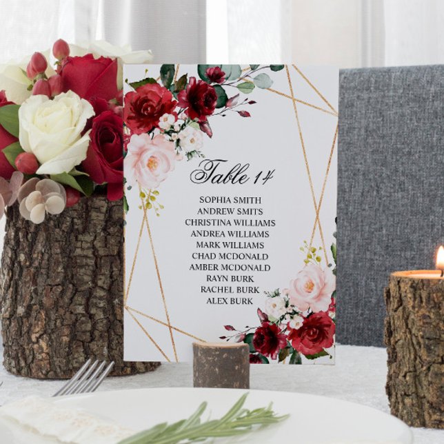 Cartões de Gráficos de Casamento de Rosa Blush & B (Criador carregado)