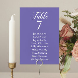 Cartões De Gráficos De Casamento Periwinkle E Whit