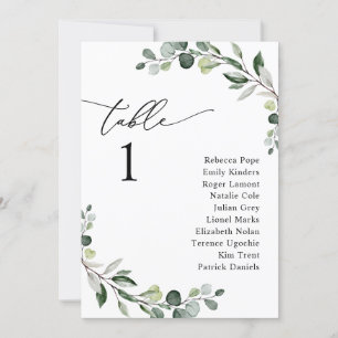 Cartões de Gráficos de Casamento Verde Simples Mod