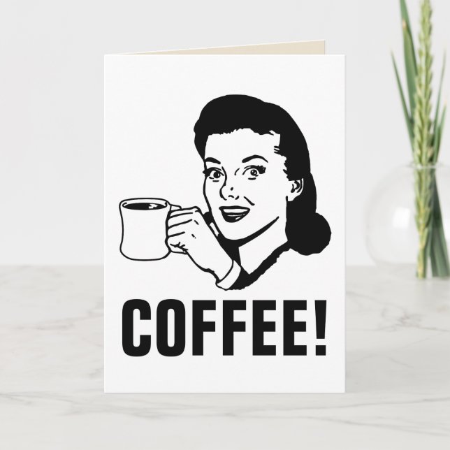 CARTÕES DE GREETING COM TEMPESTADE DE CAFÉ, PARA C (Frente)