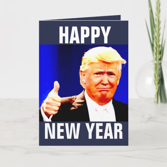CARTÕES DE GREETING DE ANOS NOVOS DE TRUMP DONALD (Frente)