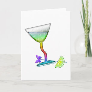 CARTÕES DE GREETING DE COCKTAIL - BUTTERFLY MARTIN