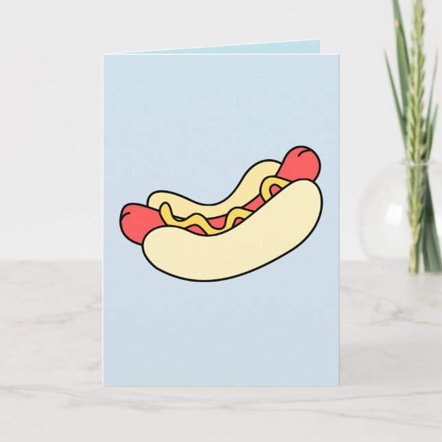CARTÕES DE GREETING DE HOTDOG, FELIZ VERÃO! (Frente)