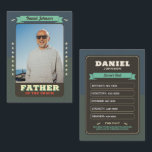 Cartões de Grupo Personalizados Cartões de Padrinh<br><div class="desc">Padre do Groom Trading Card - Comemore seu dia especial com cartões de troca personalizados para o noivo, melhor homem, padrinhos de casamento e pais da noiva e do noivo. Esses recursos exclusivos capturam recordações e conquistas divertidas, perfeitas para compartilhar e valorizar. Personalize e impressão com as placas de cada...</div>