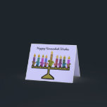 Cartões de Hannukah Menorah dos esquilos<br><div class="desc">Ilustração gráfica de um design do menorah de Hannukah dos esquilos.</div>