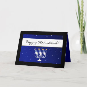 Cartões de Hanukkah felizes com a Neve Azul e Bran