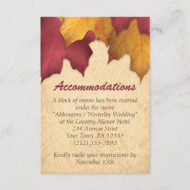 Cartões de Hospedagem de Outono Dourado Rústico da