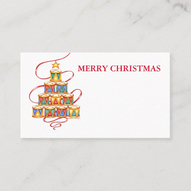 Cartões de identificação Árvore de Tambores Natalí (Frente)