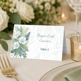 Cartões de Identificação Dobrados para Casamento e