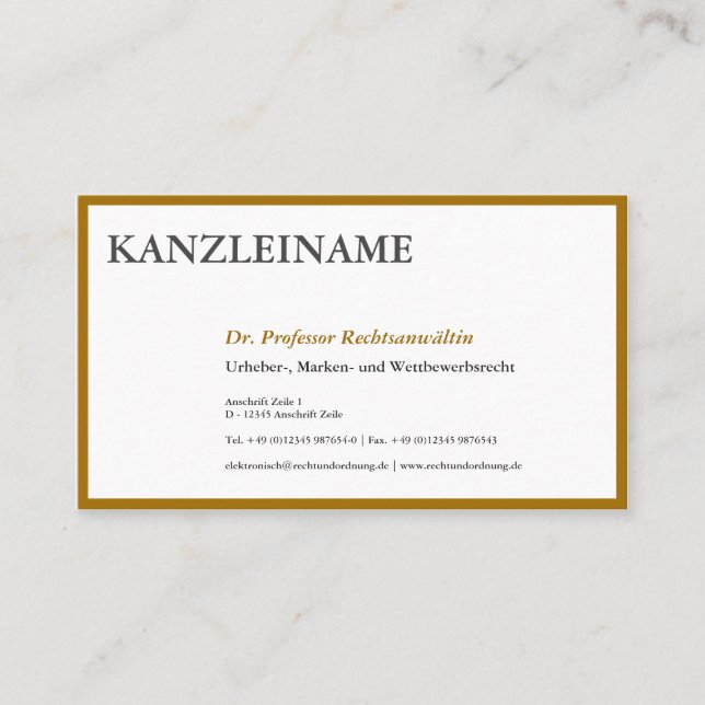 Cartões de identificação Dourados (Frente)