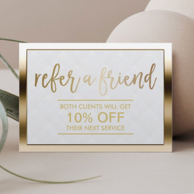 Cartões de Indicação | Quadro Dourado moderno (Criador carregado)