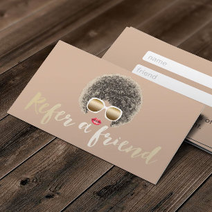 Cartões de Indicação   Salão de beleza natural do 