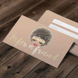 Cartões de Indicação | Salão de beleza natural do 