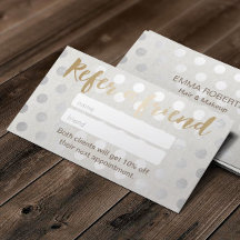 Cartões de Indicação | Salão de Cabelo dos Pontos 