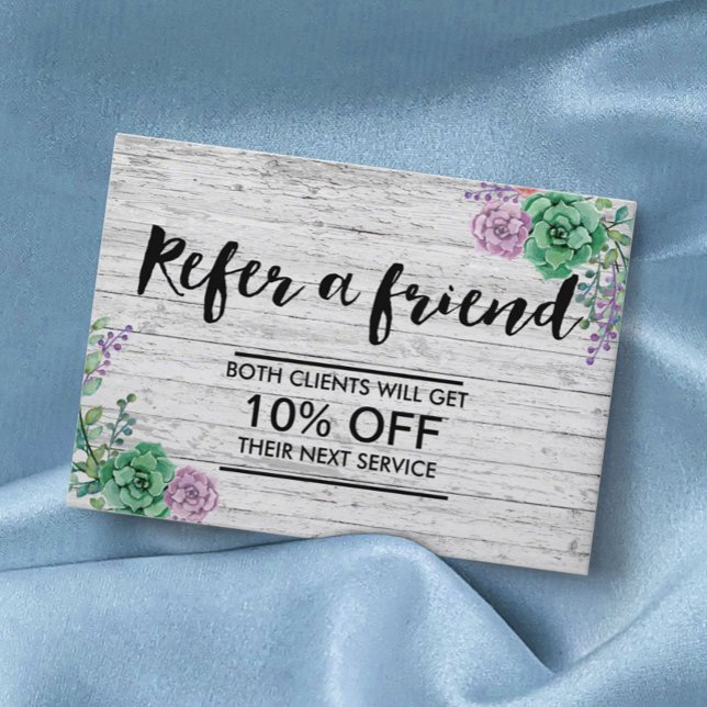 Cartões de Indicação | Vintage Madeira Floral Russ (Criador carregado)