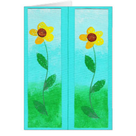 Cartões de Indicador de Flores Amarelas Pintadas