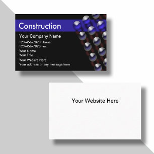 Cartões de indústria da construção