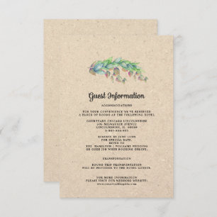 Cartões de Informação de Convidado de Casamento