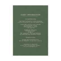 Cartões de Informação de Convidado de Casamento | 