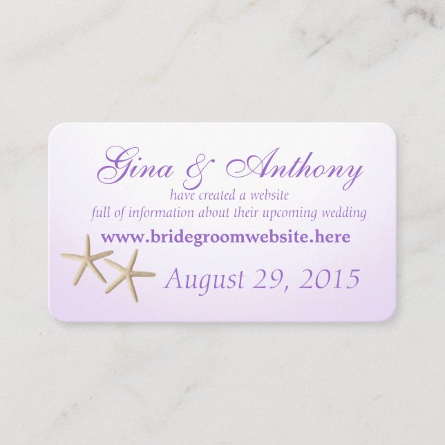 Cartões de Informação de Hortênsia Roxa do Litoral (Frente)