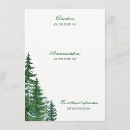 Cartões de Informações de Detalhes do Casamento na