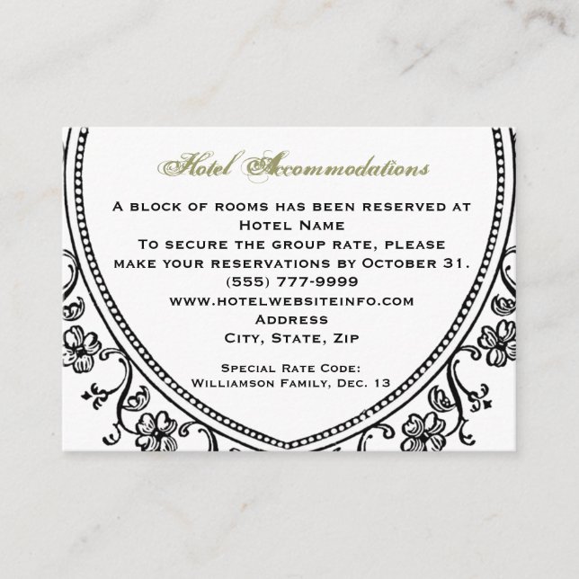 Cartões de Inserção de Alojamento Cardíaco Antiqua (Frente)