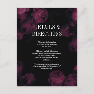 Cartões de Inserção de Casamento de Jardim de Rosa