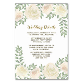 Cartões de Inserção De Casamentos Florais Com Blus