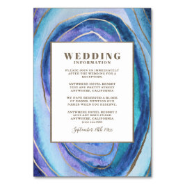 Cartões de Inserção de Casamentos Gemstone Geode A