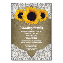 Cartões de Inserção de Invólucro de Girassol e Loc