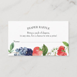 Cartões de inserção de Raffle com Fralda de morang