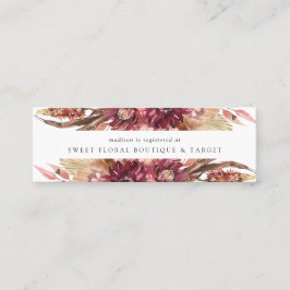 Cartões de Inserção de Registro de Noiva Floral do