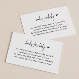 Cartões de inserção de solicitação de livro de Chá