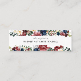 Cartões de Inserção do Registro do Marinho Burgund