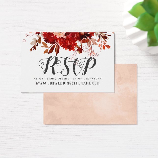 Cartões de inserção do site RSVP de casamento de b (Mesa)
