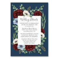 Cartões De Invólucro Azul De Peony Dusty