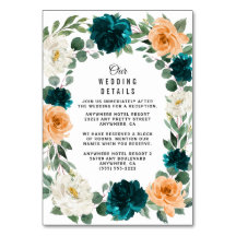 Cartões De Invólucro De Casamento Azul-Turquoise D