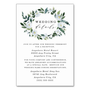 Cartões De Invólucro Floral Azul Elegante