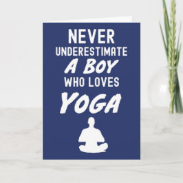 Cartões de Ioga Azul Marinho Para Meninos