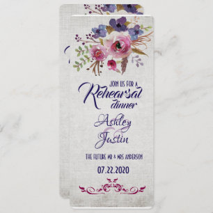 Cartões de Janto de ensaio das flores de aquarela 