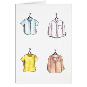 Cartões de Jaqueta de camisa de camisa com moda ma