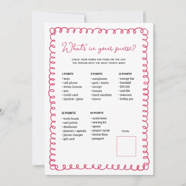 Cartões de Jogo Com Chá de fraldas Rosa, Retirados (Frente)