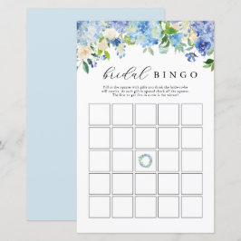 Cartões de Jogo de Bingo Nupcial Hortênsia Flores 