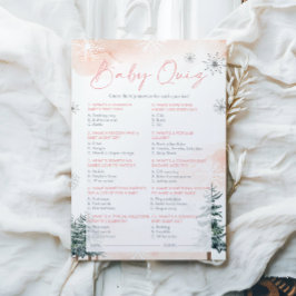 Cartões de jogo de teste de Chá de fraldas rosa