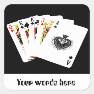 Cartões de jogo que jogam a etiqueta customizáve