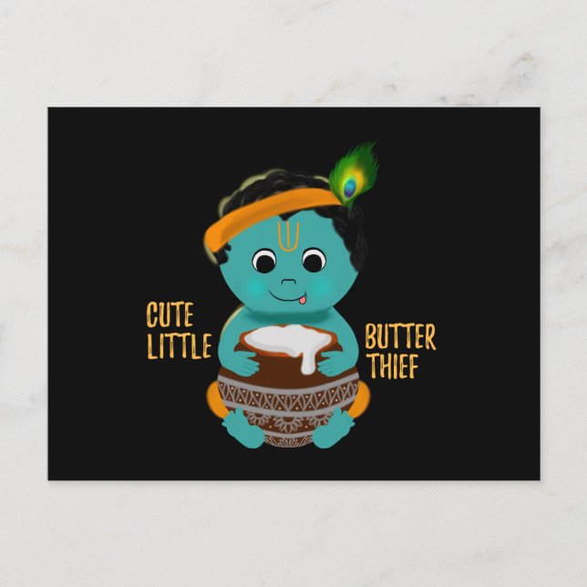 Cartões de Krishna  Cartões-postais de arte do Beb (Frente)